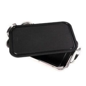 NWT Char-Boil Deep Dish and Cutting Board Black Stainless Steel Pan